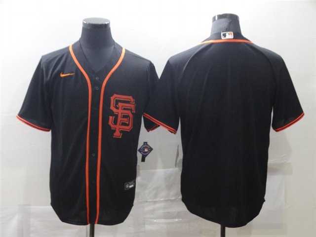 men's & youth Activewear Baseball Uniform San Francisco Giants Blank Jerseys Black Alternate Shirt