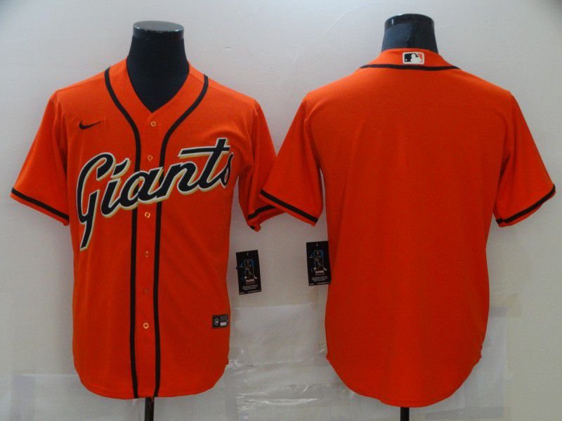 men's & youth Activewear Baseball Uniform San Francisco Giants Blank Jerseys Orange Alternate Shirt