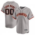 men's & youth Baseball San Francisco Giants 00 Custom name number Jerseys Gray Away Limited Shirt