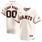 men's & youth Baseball San Francisco Giants 00 Custom name number Jerseys Cream Home Limited Shirt