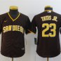 men's & youth Activewear Baseball Uniform 23 Fernando Tatis Jr. Jerseys Brown Away Limited Shirt