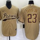 men's & youth Activewear Baseball Uniform 23 Fernando Tatis Jr. Jerseys Tan CoolBase Shirt