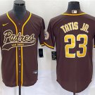 men's & youth Activewear Baseball Uniform 23 Fernando Tatis Jr. Jerseys Brown CoolBase Shirt