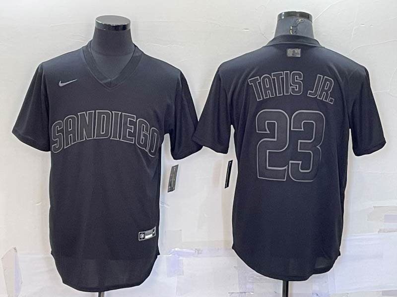 men's & youth Activewear Baseball Uniform 23 Fernando Tatis Jr. Jerseys Black Fashion Pullover Shirt