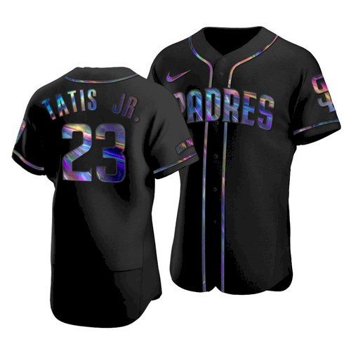 men's & youth Activewear Baseball Uniform 23 Fernando Tatis Jr. Jerseys Black Holographic Shirt