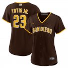 women's Activewear Baseball Uniform 23 Fernando Tatis Jr. Jerseys Brown Away Player Game lady Shirt