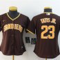 women's Activewear Baseball Uniform 23 Fernando Tatis Jr. Jerseys Brown Away Player Game lady Shirt