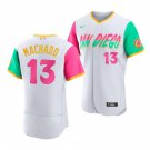 men's & youth Baseball Uniform 13 Manny Machado Jerseys White 2022 City Connect Elite Shirt