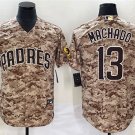 men's & youth Activewear Baseball Uniform 13 Manny Machado Jerseys Camo Cooperstown Cool Shirt