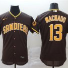 men's & youth Activewear Baseball Uniform 13 Manny Machado Jerseys Brown Away Player Elite Shirt