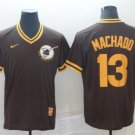 men's & youth Activewear Baseball Uniform 13 Manny Machado Jerseys Brown Cooperstown V Neck Shirt