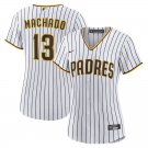 women's Activewear Baseball Uniform 13 Manny Machado Jerseys White Home Player Game lady Shirt