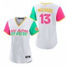 women's Activewear Baseball Uniform 13 Manny Machado Jerseys White 2022 City Connect lady Shirt