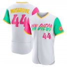 men's & youth Baseball Uniform 44 Joe Musgrove Jerseys White 2022 City Connect Elite Shirt