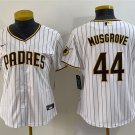 women's Activewear Baseball Uniform 44 Joe Musgrove Jerseys White Home Player Game lady Shirt