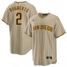 men's & youth Activewear Baseball Uniform 2 Xander Bogaerts Jerseys Tan Alternate Player Game Shirt