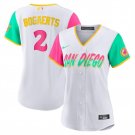 women's Activewear Baseball Uniform 2 Xander Bogaerts Jerseys White 2022 City Connect lady Shirt