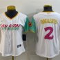 women's Activewear Baseball Uniform 2 Xander Bogaerts Jerseys White 2022 City Connect lady Shirt