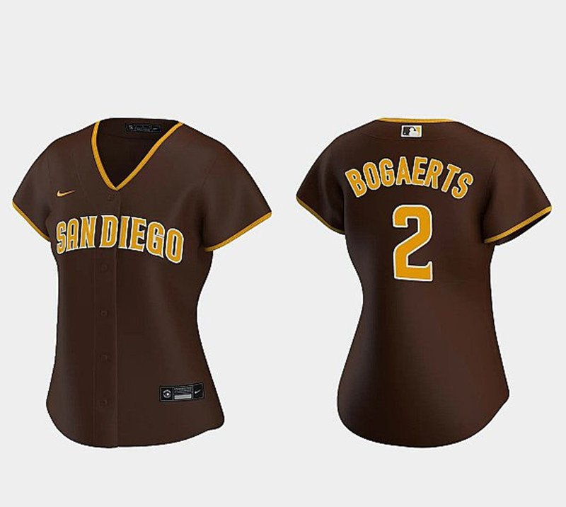 women's Activewear Baseball Uniform 2 Xander Bogaerts Jerseys Brown Away Player Game lady Shirt