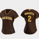 women's Activewear Baseball Uniform 2 Xander Bogaerts Jerseys Brown Away Player Game lady Shirt