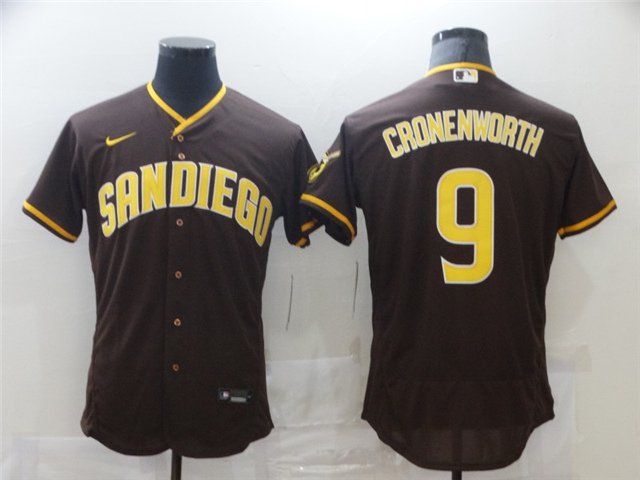 men's & youth Activewear Baseball Uniform 9 Jake Cronenworth Jerseys Brown Away Player Elite Shirt