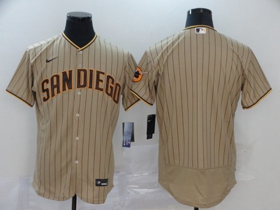 men's & youth Activewear Baseball San Diego Padres Uniform Blank Jerseys Tan Alternate Elite Shirt