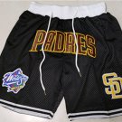 men's San Diego Padres Black Just Don Pocket Zipper Baseball Shorts
