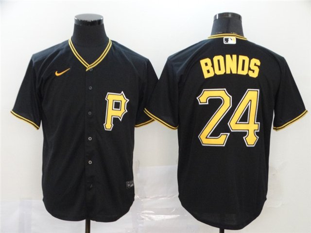 men's & youth Baseball Team Uniform 24 Barry Bonds Jerseys Black Alternate Retired Player Shirt