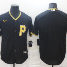 men's & youth Baseball Pittsburgh Pirates Uniform Blank Jerseys Black Alternate Player Game Shirt