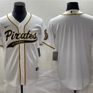 men's & youth Baseball Pittsburgh Pirates Uniform Blank Jerseys White CoolBase Player Shirt