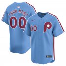 men's & youth Baseball Philadelphia Phillies 00 Custom name number Jerseys Light Blue Limited Shirt