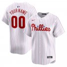 men's & youth Baseball Philadelphia Phillies 00 Custom name number Jerseys White Home Limited Shirt