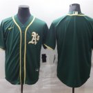 men's & youth Baseball Oakland Athletics Uniform Blank Jerseys Green Alternate Player Game Shirt