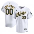 men's & youth Baseball Oakland Athletics 00 Custom name number Jerseys White Home Limited Shirt