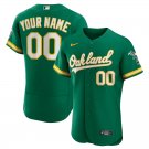 men's & youth Baseball Oakland Athletics 00 Custom name number Jerseys Green Alternate Elite Shirt