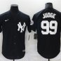 men's & youth Baseball NYY Team Uniform 99 Aaron Judge Jerseys Black CoolBase Player Shirt