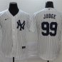 men's & youth Baseball NYY Team Uniform 99 Aaron Judge Jerseys White Home Limited Player Shirt