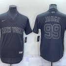 men's & youth Baseball NYY Team Uniform 99 Aaron Judge Jerseys Black Fashion Pullover V Neck Shirt