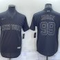 men's & youth Baseball NYY Team Uniform 99 Aaron Judge Jerseys Black Fashion Pullover V Neck Shirt