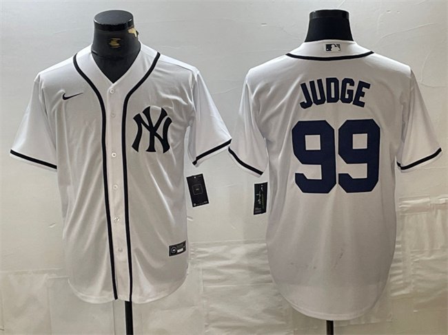 men's & youth Baseball NYY Team Uniform 99 Aaron Judge Jerseys White CoolBase Player Shirt