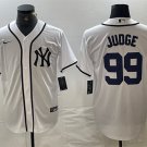 men's & youth Baseball NYY Team Uniform 99 Aaron Judge Jerseys White CoolBase Player Shirt