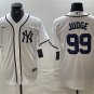 men's & youth Baseball NYY Team Uniform 99 Aaron Judge Jerseys White CoolBase Player Shirt