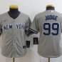 men's & youth Baseball NYY Team Uniform 99 Aaron Judge Jerseys Gray Road Player Game Shirt