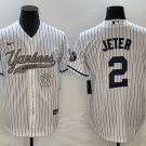 men's & youth Baseball NYY Team Uniform 2 Derek Jeter Jerseys White CoolBase Retired Player Shirt