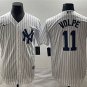 men's & youth Baseball NYY Team Uniform 11 Anthony Volpe Jerseys White Home Limited Player Shirt