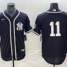 men's & youth Baseball NYY Team Uniform 11 Anthony Volpe Jerseys Black Patch CoolBase Player Shirt
