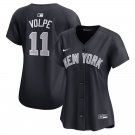 women's Baseball NYY Team Uniform 11 Anthony Volpe Jerseys Navy Alternate Limited Player lady Shirt