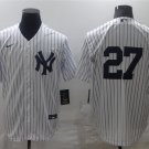 men's & youth Baseball NYY Team Uniform 27 Giancarlo Stanton Jerseys White Home Player Game Shirt