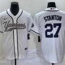 men's & youth Baseball NYY Team Uniform 27 Giancarlo Stanton Jerseys White CoolBase Player Shirt
