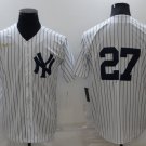 men's & youth Baseball NYY Team Uniform 27 Giancarlo Stanton Jerseys White Coopestown Player Shirtr